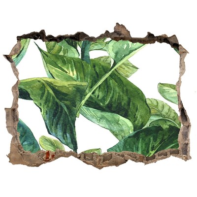 Díra 3D foto tapeta nálepka Listí