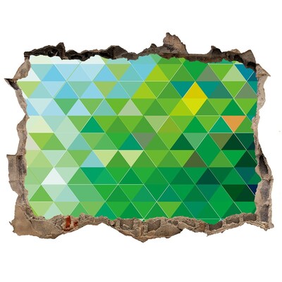 Samolepící díra na stěnu Zelená krajina v díře ve zdi