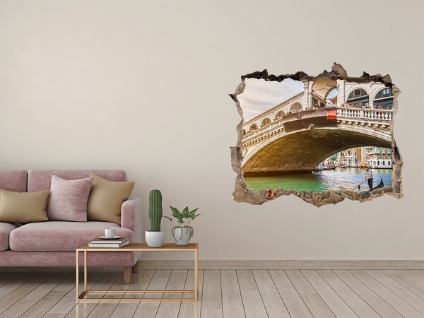 Nálepka fototapeta 3D výhled Most Rialto v Benátkách