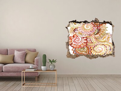 Díra 3D foto tapeta nálepka Barevné vzory na betonovém pozadí