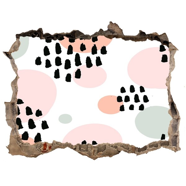 Fototapeta díra na zeď 3D Díra ve zdi s barevnými skvrnami