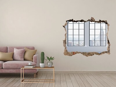 Fotoobraz díra na stěnu Pohled na New York