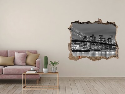 Fotoobraz díra na stěnu nálepka Brooklynský most