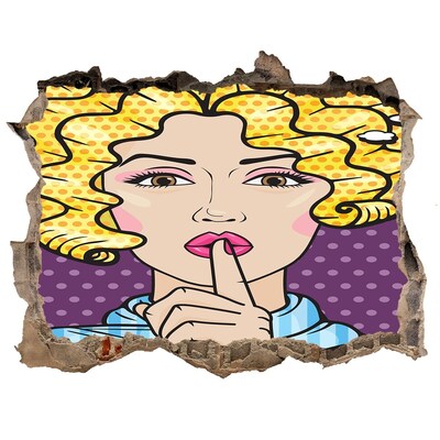 Fototapeta díra na zeď Žena s tajemným úsměvem