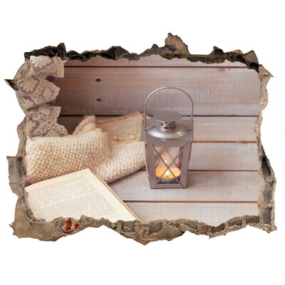 Fototapeta díra na zeď 3D Útulný koutek s lucernou