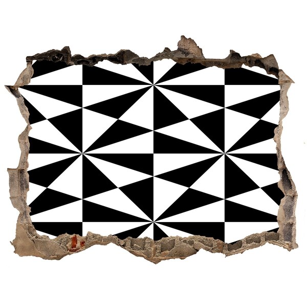 Fototapeta díra na zeď Geometrické vzory v díře ve zdi