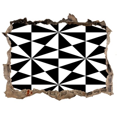 Fototapeta díra na zeď Geometrické vzory v díře ve zdi