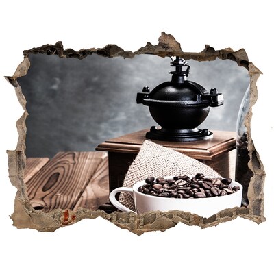 Díra 3D foto tapeta nálepka Ročník kávového koutku