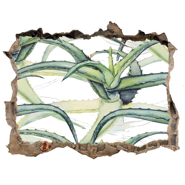 Fototapeta díra na zeď 3D Zelená oáza v betonu