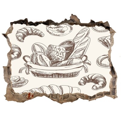 Samolepící díra na stěnu Košík s chlebem