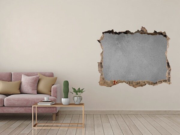 Díra 3D fototapeta nálepka Popraskaná zeď s výhledem na beton
