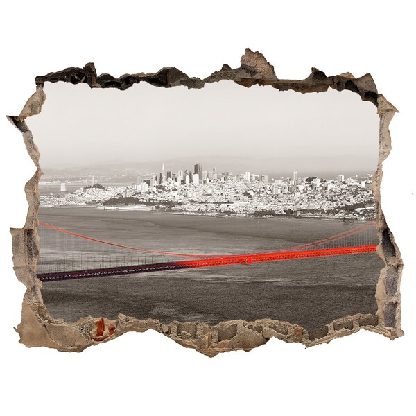 Samolepící nálepka Pohled na San Francisco s mostem Golden Gate