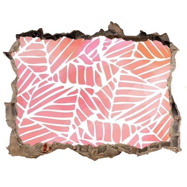 Samolepící díra na stěnu Vzor tropických listů