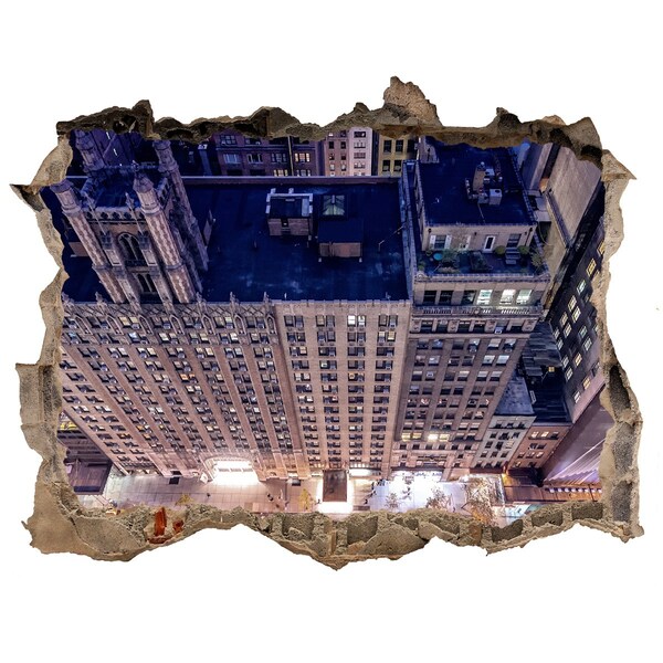 Samolepící nálepka na zeď Pohled z výšky na město v noci