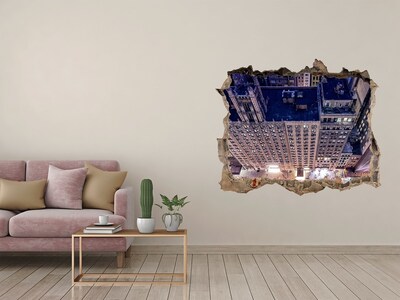 Samolepící nálepka na zeď Pohled z výšky na město v noci