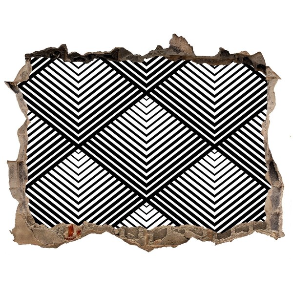 Samolepící díra na stěnu Geometrie ve šrotu