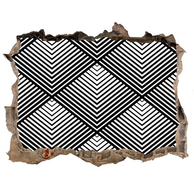 Samolepící díra na stěnu Geometrie ve šrotu