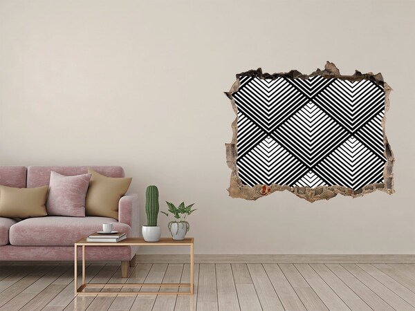 Samolepící díra na stěnu Geometrie ve šrotu