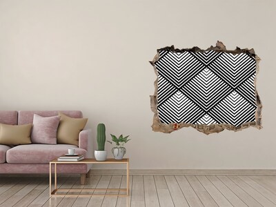 Samolepící díra na stěnu Geometrie ve šrotu