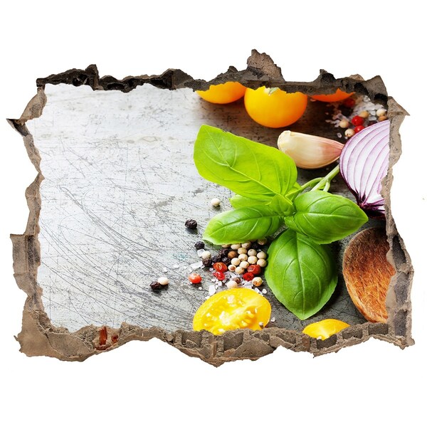 Nálepka 3D díra samolepící Kuchyňské inspirace zpoza zdi