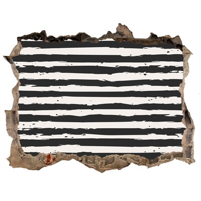 Fototapeta díra na zeď Zničená zeď s pruhy