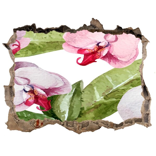 Nálepka díra na zeď Květinový ráj za zdmi