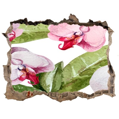 Nálepka díra na zeď Květinový ráj za zdmi