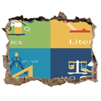 Díra 3D fototapeta nálepka Věda v akci