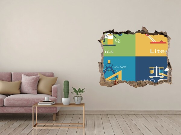 Díra 3D fototapeta nálepka Věda v akci