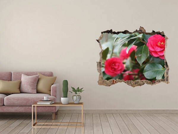 Samolepící díra na stěnu Květinová zahrada z betonu