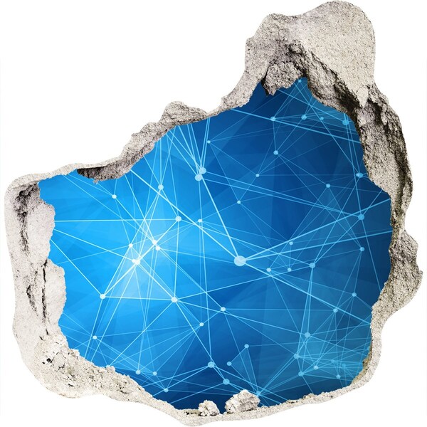 Samolepící díra na stěnu Digitální prostor za zdí