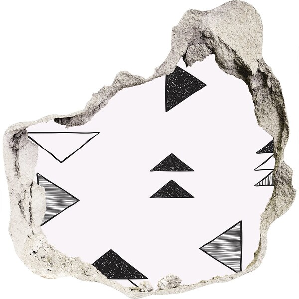 Fototapeta díra na zeď Geometrické vzory na zdi