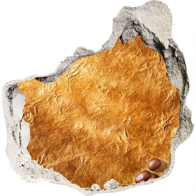 Nálepka 3D díra samolepící Zlatá díra ve zdi