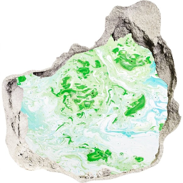 Díra 3D foto tapeta nálepka Zelená oáza v díře ve zdi