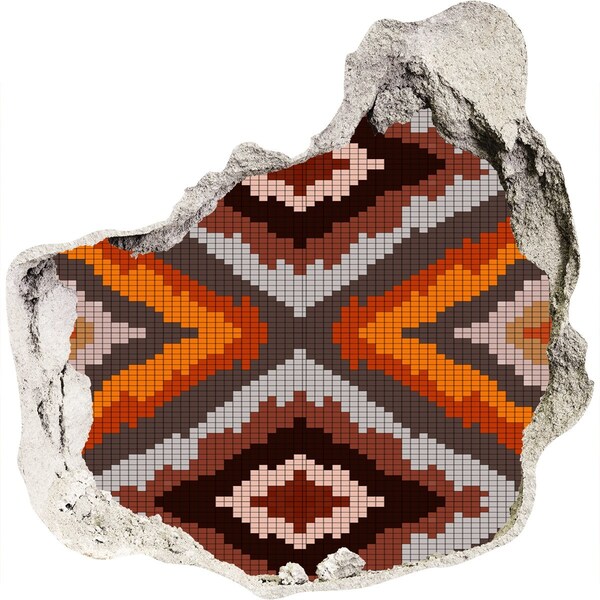 Fototapeta díra na zeď Mozaikové vzory v zemitých barvách