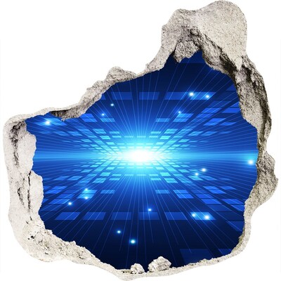 Samolepící díra na stěnu Digitální prostor za zdí