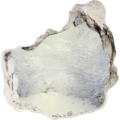 Samolepící nálepka Zimní krajina za zdí