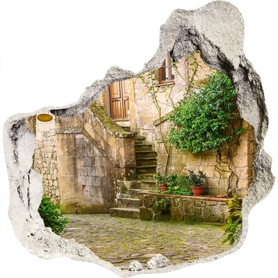 Fototapeta díra na zeď Okouzlující schody ve starobylém městě