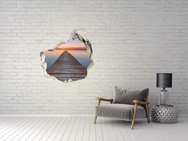 Fototapeta díra na zeď Dřevěné molo