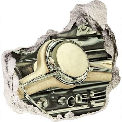 Foto fotografie díra na zeď Stylový kokpit klasického vozu