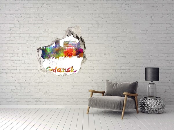 Fototapeta díra na zeď Gdaňsk v barvách duhy