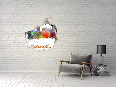 Fototapeta díra na zeď Gdaňsk v barvách duhy