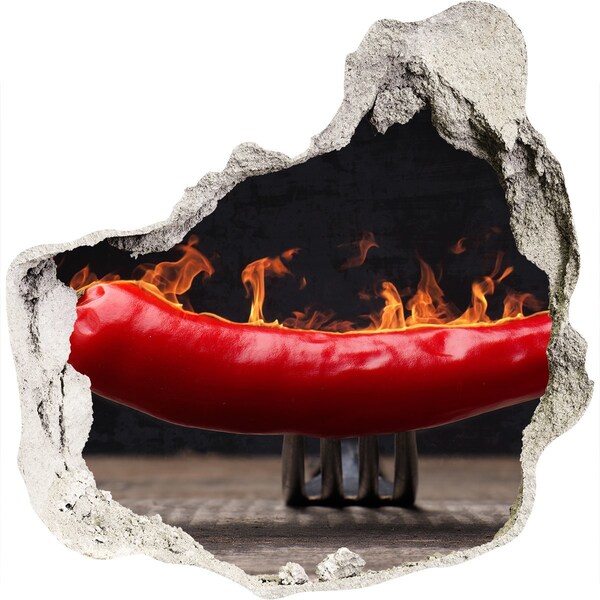 Nálepka 3D díra samolepící Chilli paprička