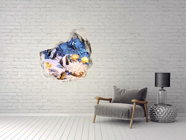 Díra 3D fototapeta nálepka Podvodní svět korálového útesu