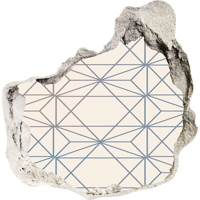 Fototapeta díra na zeď Geometrický vzor skrz díru ve zdi