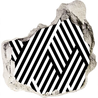 Fototapeta díra na zeď Geometrické vzory v díře ve zdi