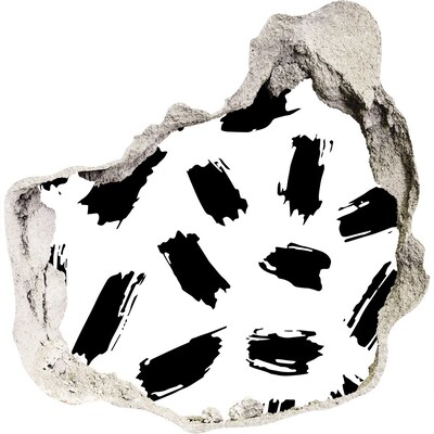 Fototapeta díra na zeď Poškozená zeď s abstraktními pruhy