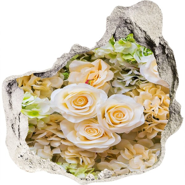 Samolepící nálepka fototapeta Květinový ráj za zdí