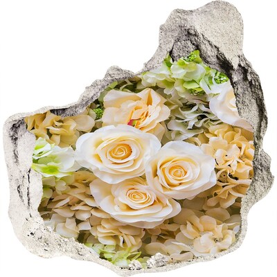 Samolepící nálepka fototapeta Květinový ráj za zdí