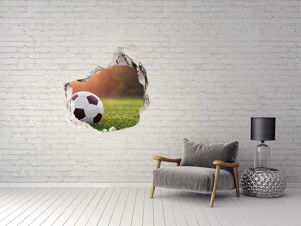 Fototapeta díra na zeď 3D Fotbal